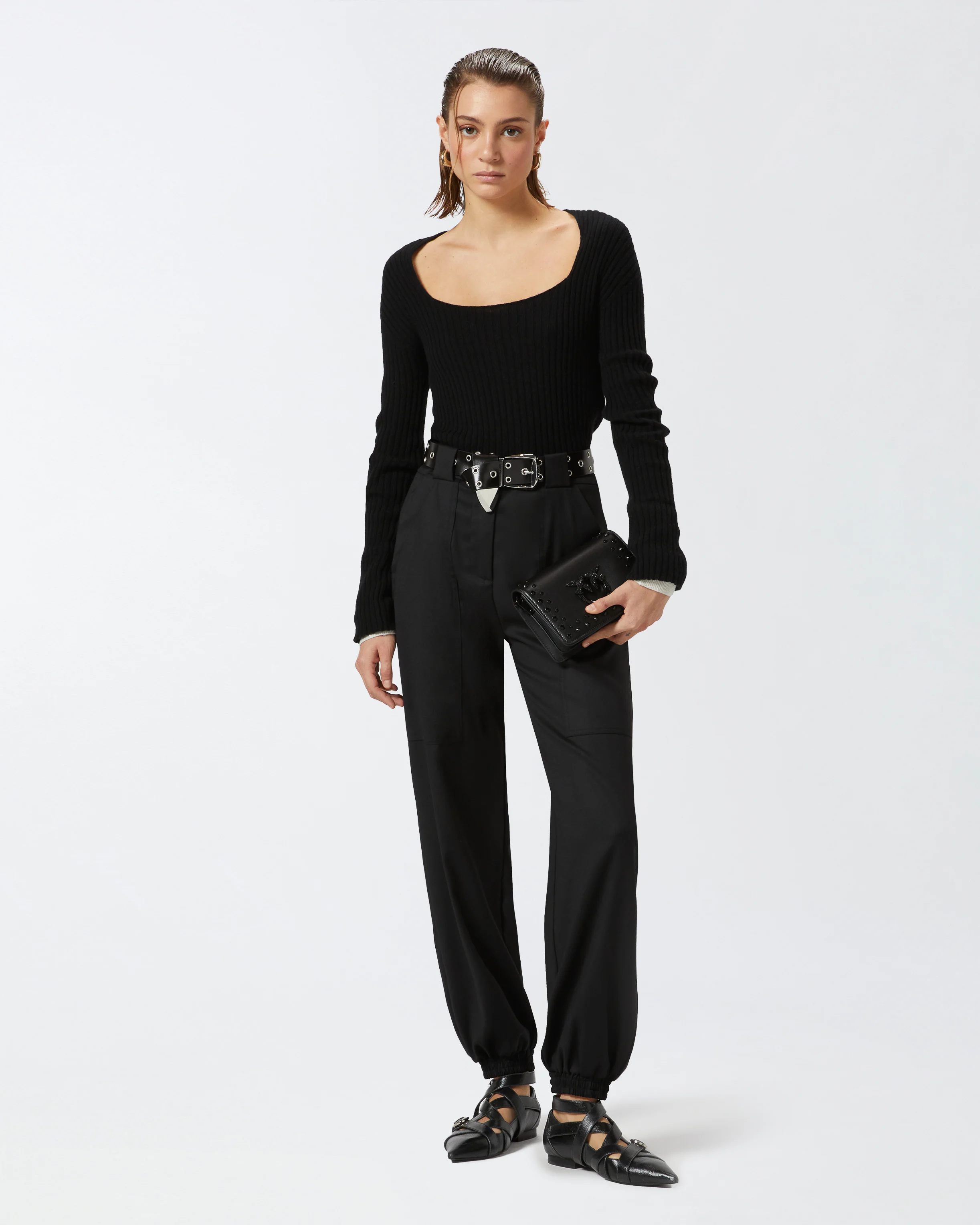 Ribbed sweater in wool and cashmere | Multicolore