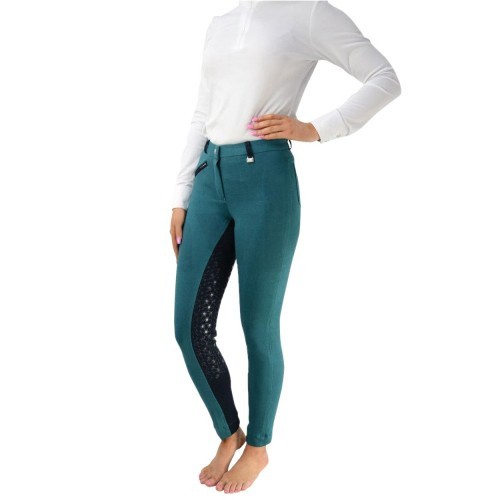 Calças de montaria femininas Saxby, verde