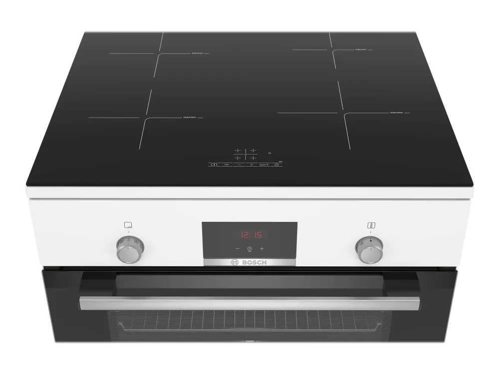 Bosch Serie | 4 HLN39A020 - Komfur - fritstående - bredde: 60 cm - dybde: 60 cm - højde: 90 cm - med selv-rengøring - hvid