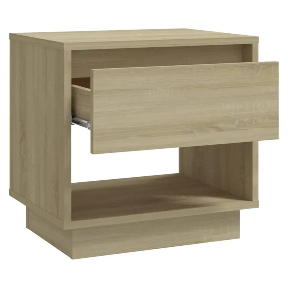 vidaXL - Nachtkastje - Beige - Bewerkt hout