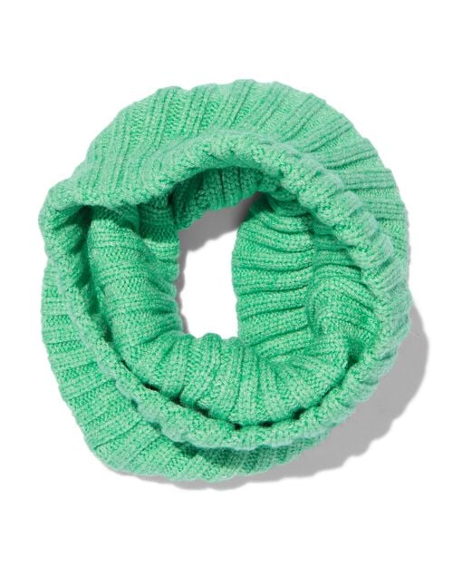 écharpe à col roulé côtelé vert pour enfants