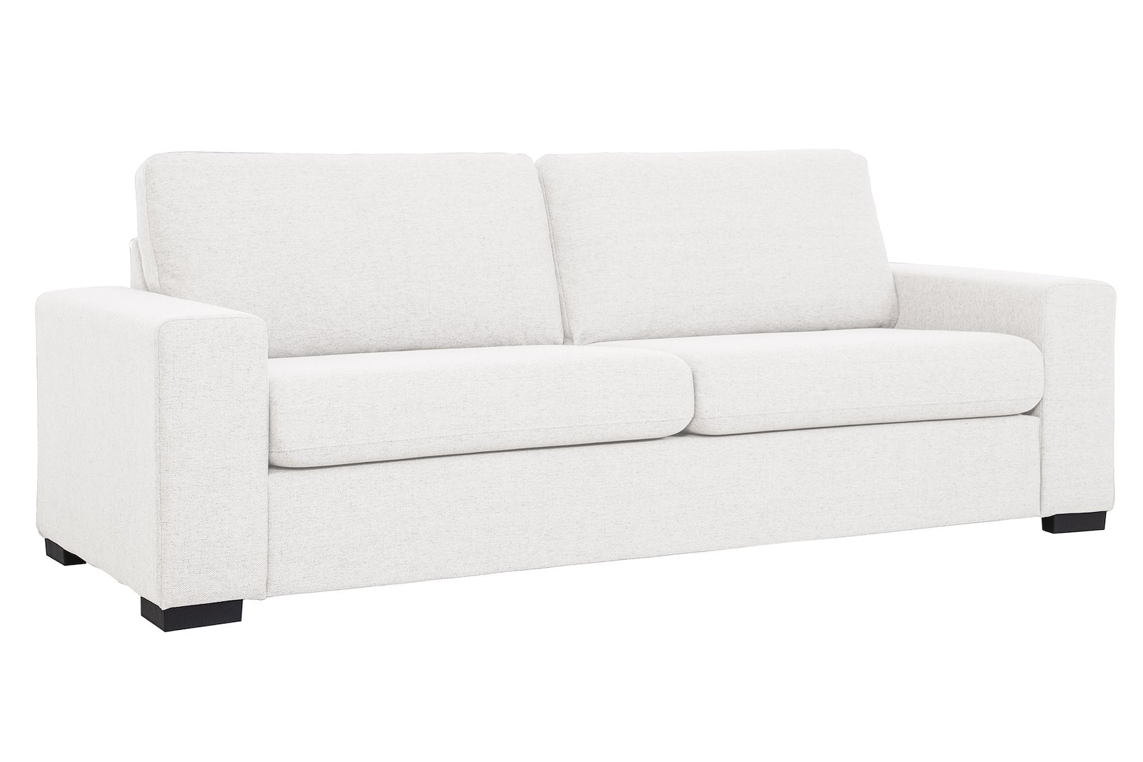 Max 2-seter sofa Tekstil Neve 02 offwhite med sorte ben