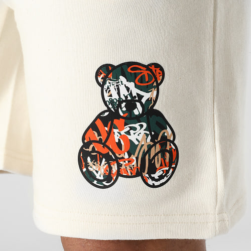 Short Jogging Essentials Art Series Orange Beige Chiné