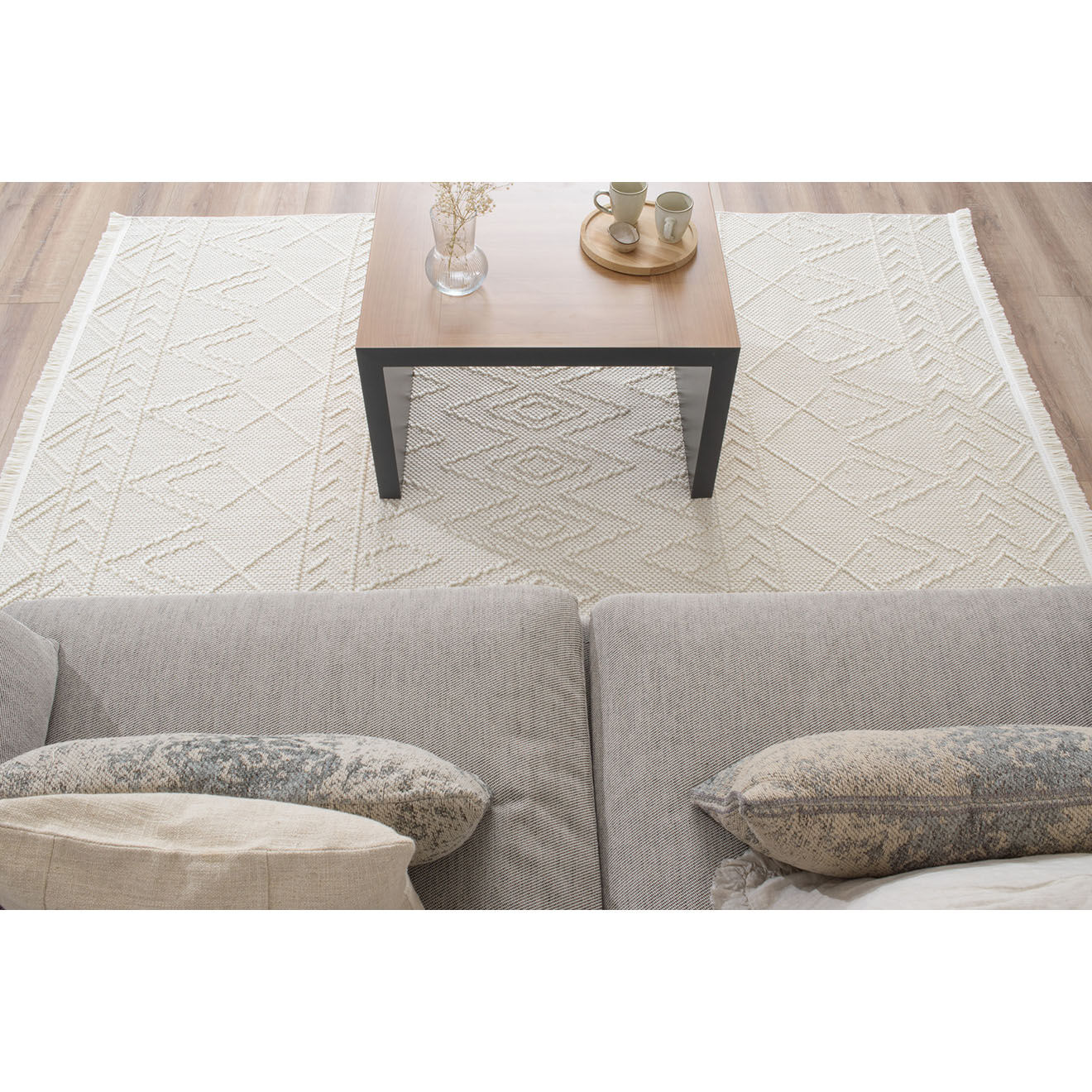Nazar Rugs Tapis Bali 735 crème - 80x150 cm