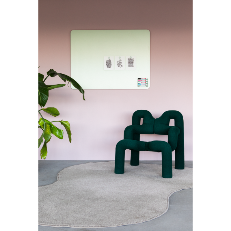 Tableau en verre mat 100x200cm - Sage Green - Coin Arrondi - Legamaster