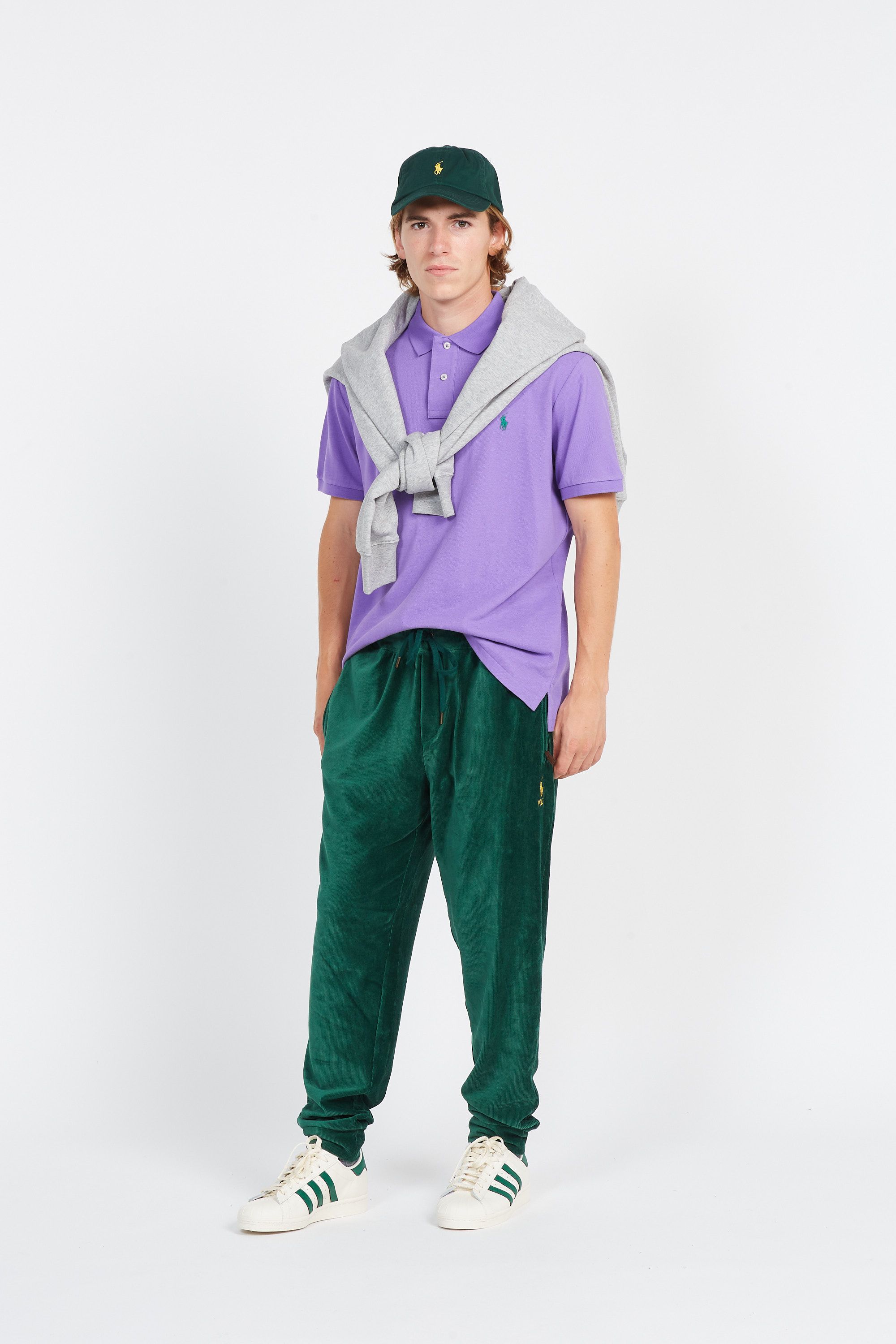 POLO RALPH LAUREN Polo manches courtes  Custom Slim Fit Mesh Polo Shirt Violet
