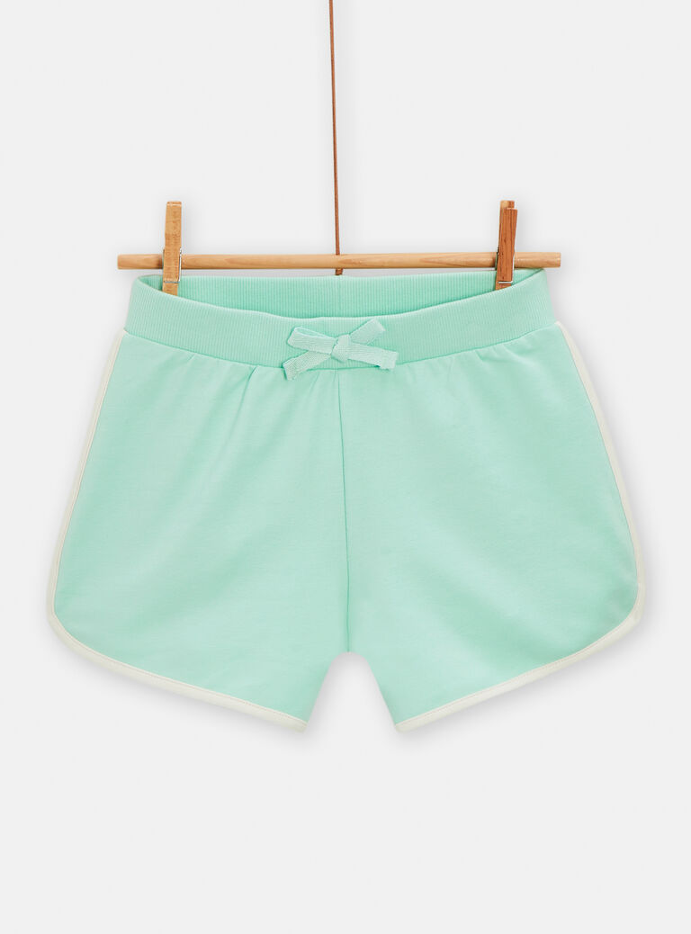Short vert d'eau style décontracté pour fille