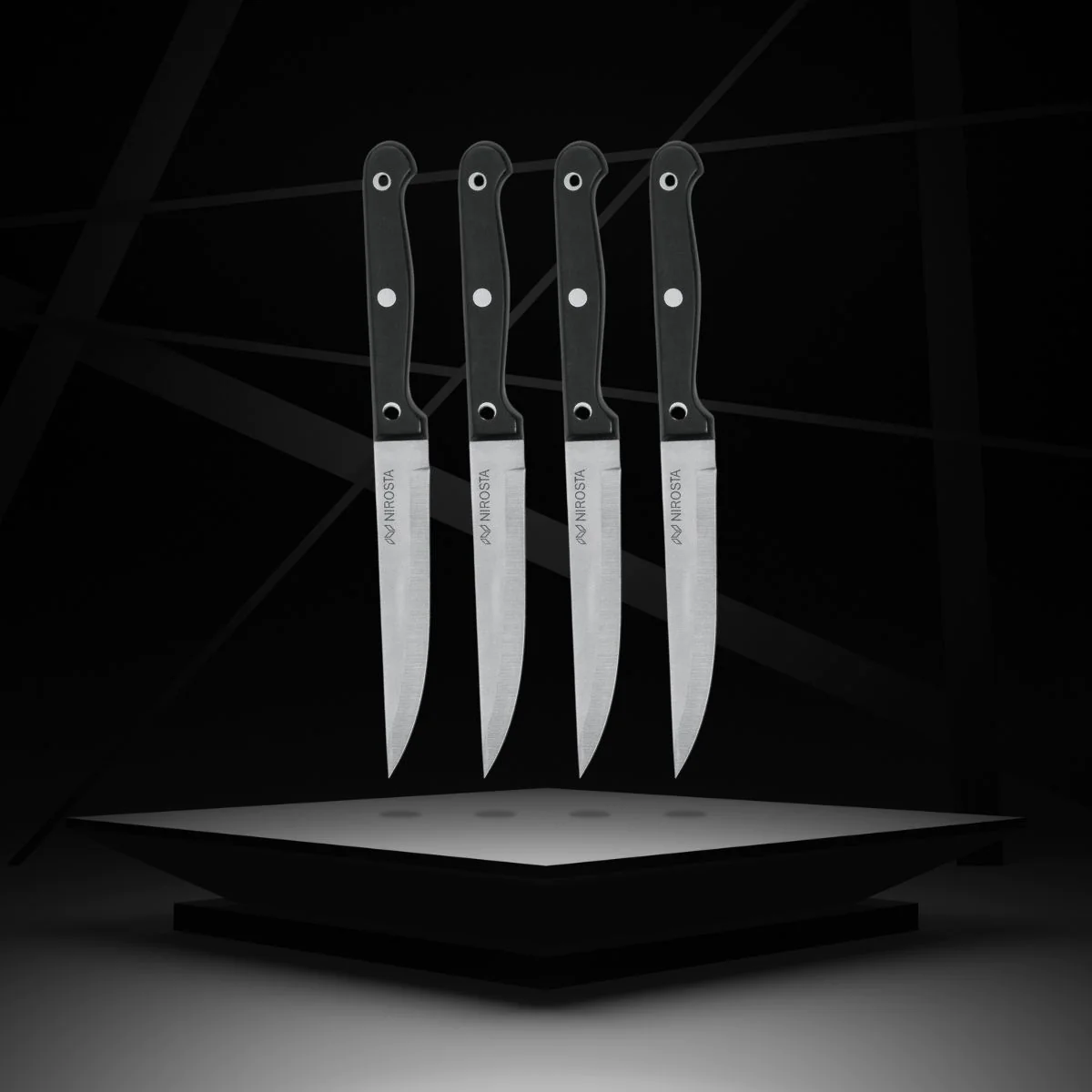 Lot de 4 Couteaux à steak Mega 21 cm Nirosta