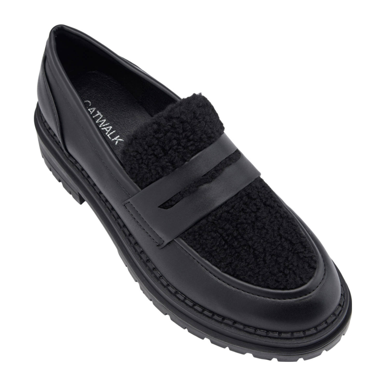 Graceland chunky loafers zwart