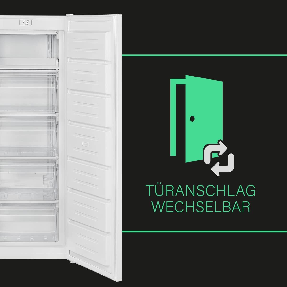 Bomann® Gefrierschrank | Tiefkühlschrank | Freezer | Nutzinhalt 168 Liter | wechselbarer Türanschlag | 4 Sterne Gefrierraum | GS 7340 weiß