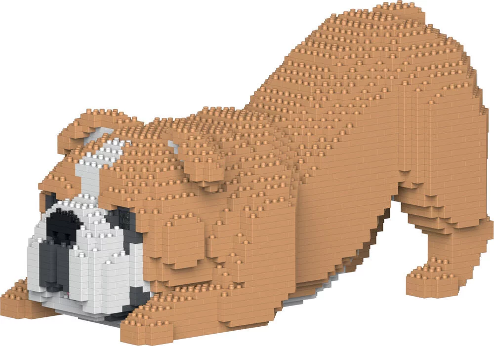 JECKA BLOCS DE CONSTRUCTION -CHIEN BULLDOG ANGLAIS (4 EN 1) BEIGE STANDARD