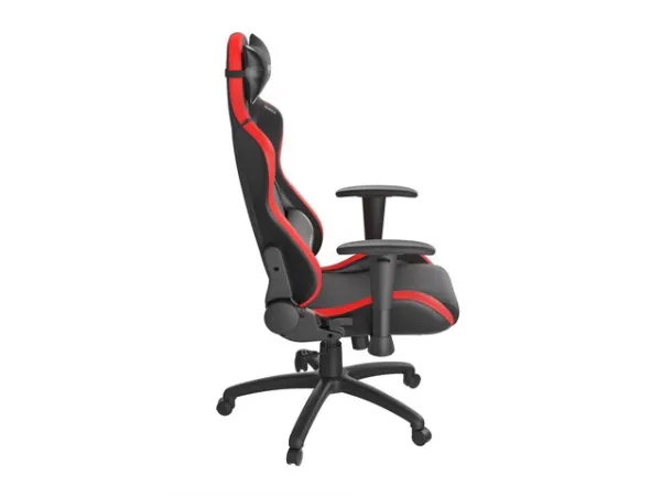 Genesis Trit 500 RGB - Stol - ergonomisk - lænestol - armstøtter - T-formet - vippe - drejeled - tekstil, PU syntetisk læder - sort