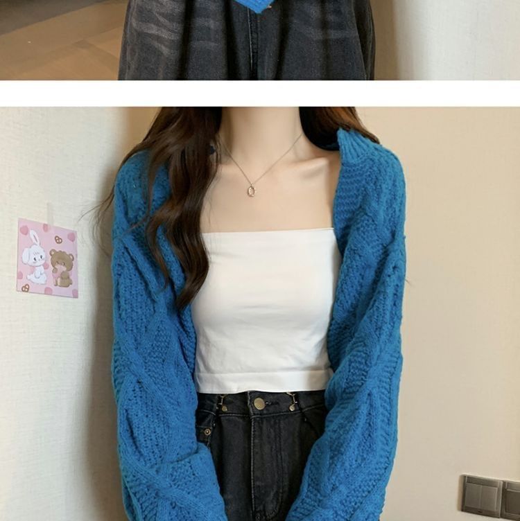 MIKIGA - Open kabelgebreide cardigan