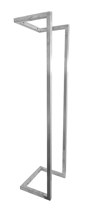 Mueller Round handdoekrek industrieel 95x25x20cm RVS look