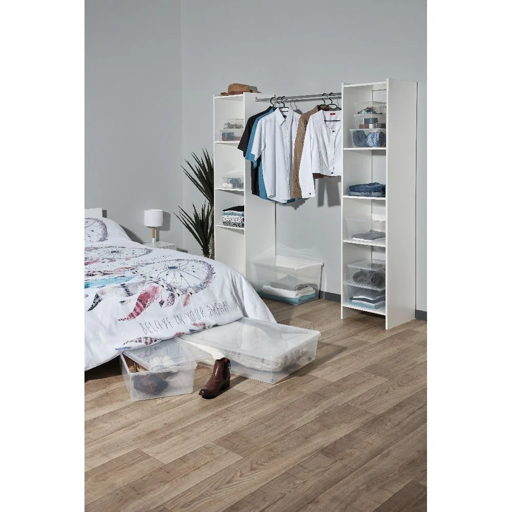 Boîte de rangement transparente 18 L