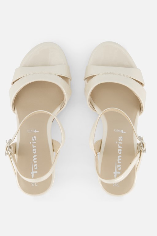 Tamaris Sandalen met hak wit Synthetisch
