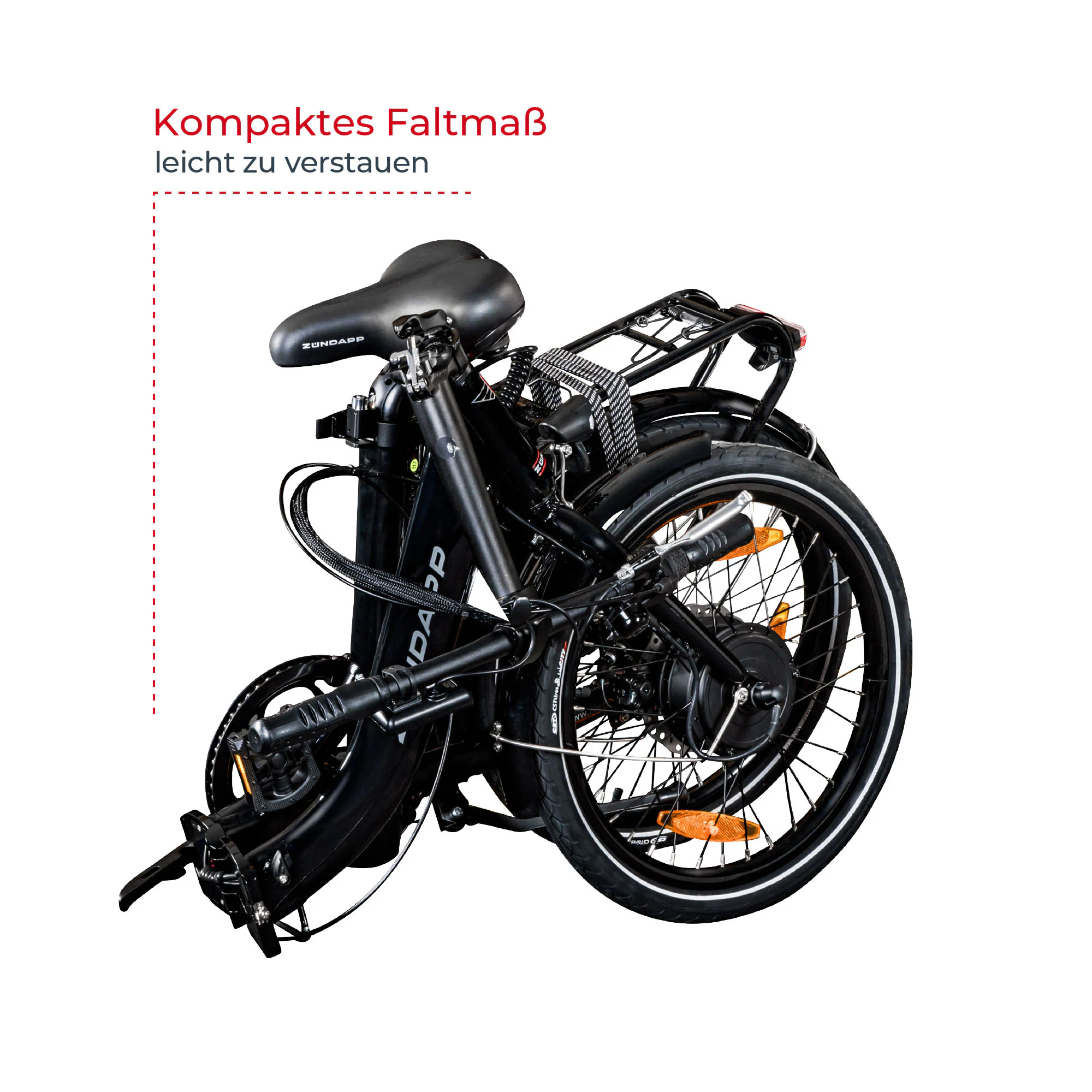 Zündapp ZXT20 E Bike 20 Zoll E Klapprad Tiefeinsteiger 3 Gang 145 - 185 cm