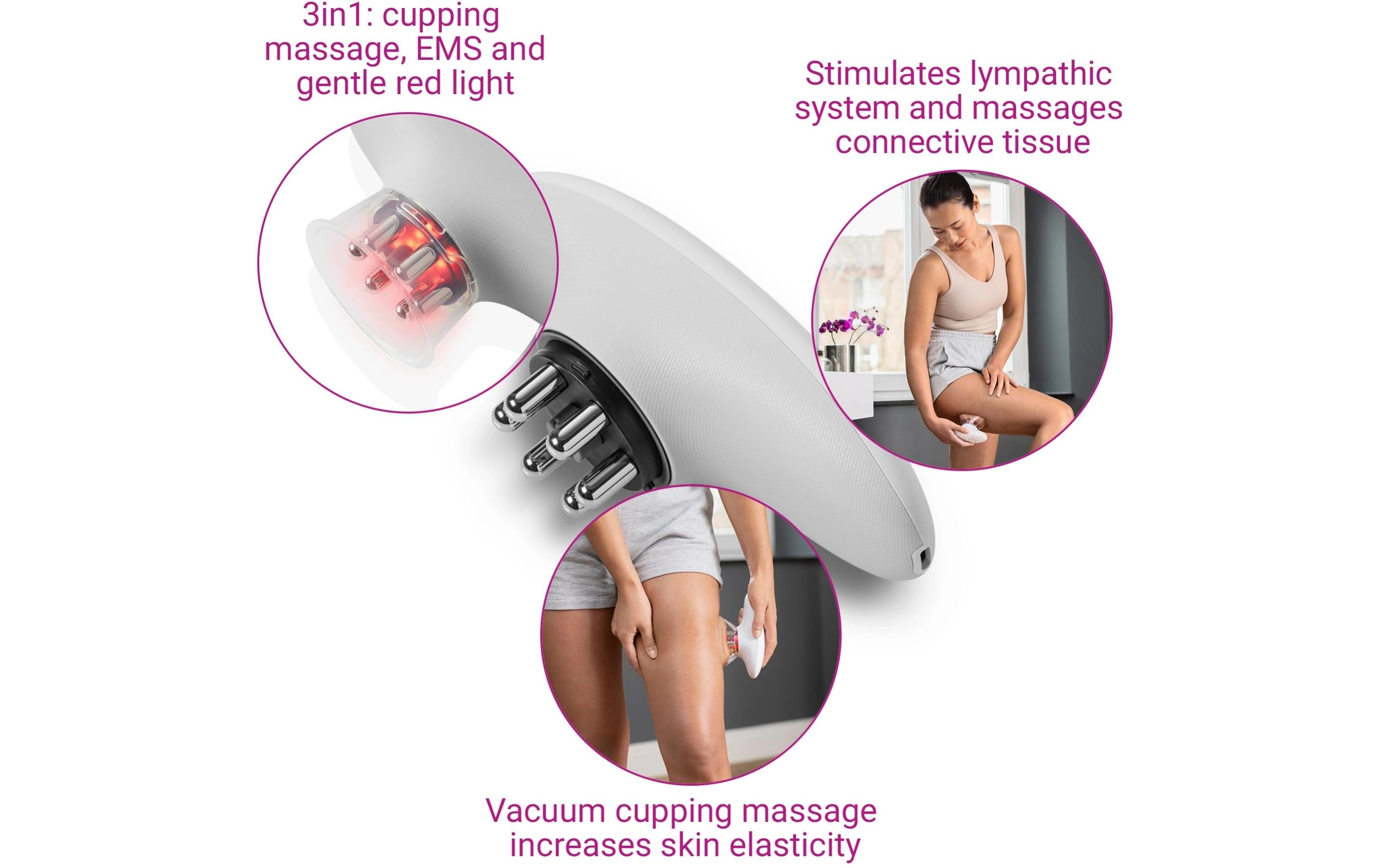 Schröpfmassagegerät VC150Massagegerät mit EMS, Rotlicht und Vakuum