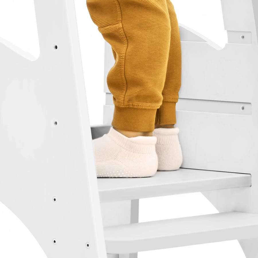 Bianconiglio Kids Lernturm EVO mit KidSafe Rausfallschutz weiß