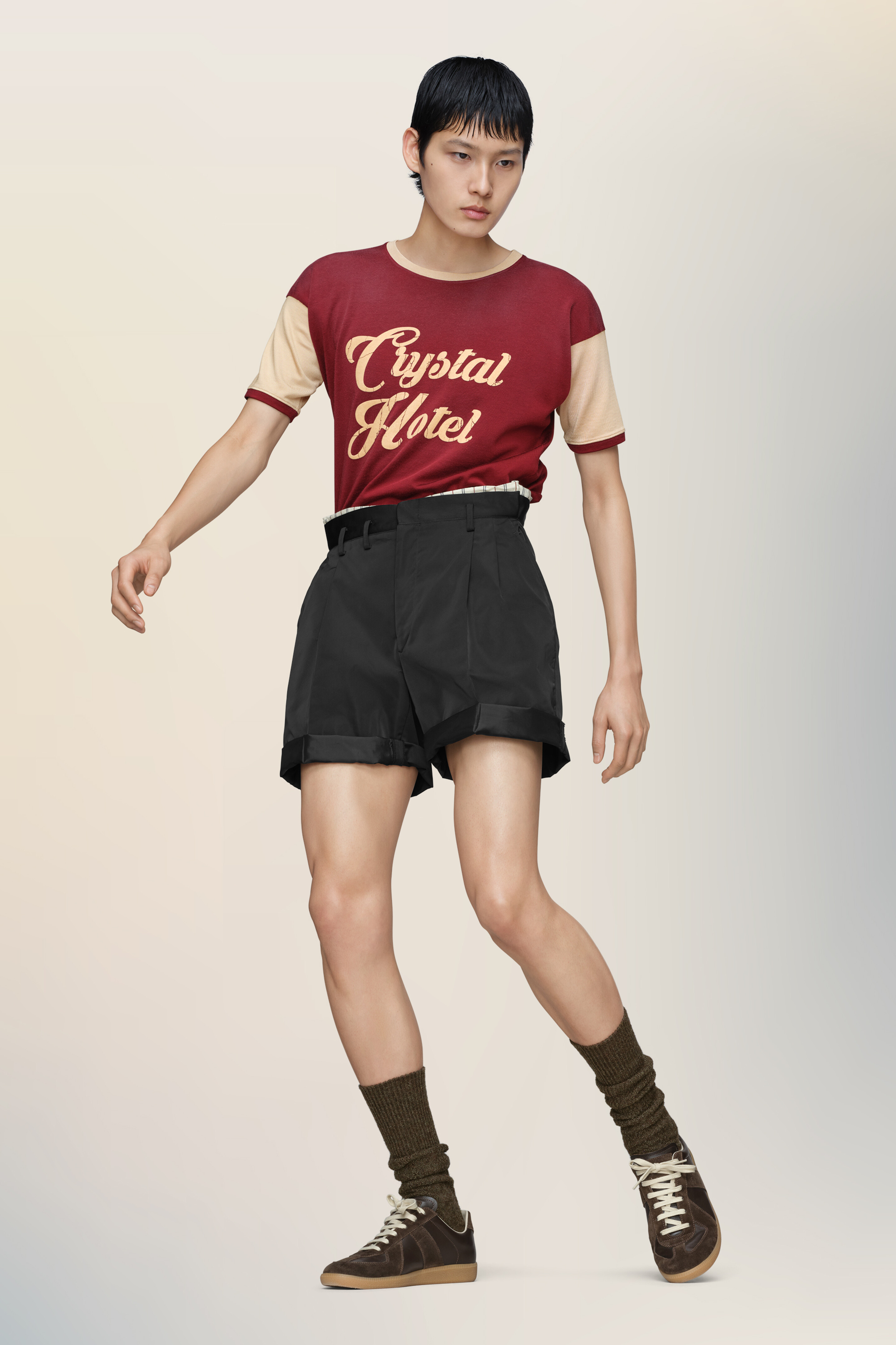 Short ajusté noir pour homme