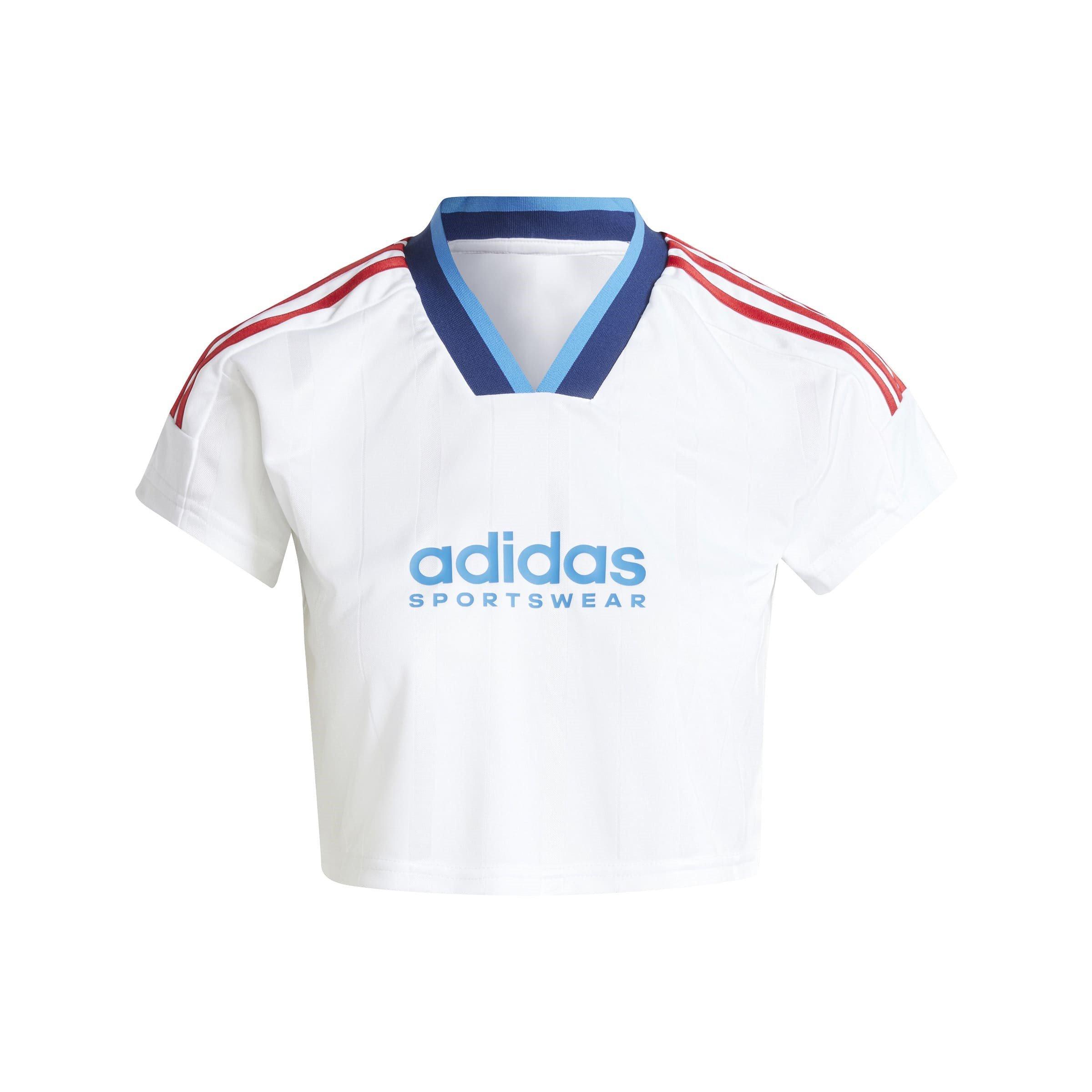 adidas House of Tiro Nations Pack Cut 3 Stripes Crop Jersey Womens