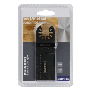 Gamma multitool accessoire - invalzaagblad voor hout / metaal - 34 x 50 mm