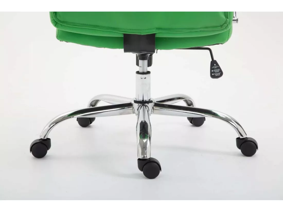 Chaise de bureau - Similicuir & Métal chromé - Vert - Valais