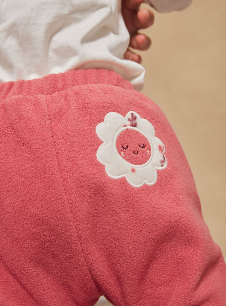 Bas de jogging rose passion en polaire