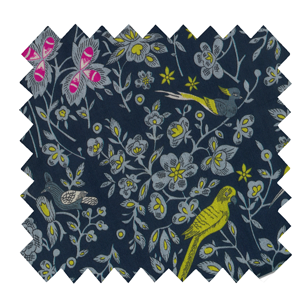 Tissu Coton Au Mètre Nuit D'oiseaux