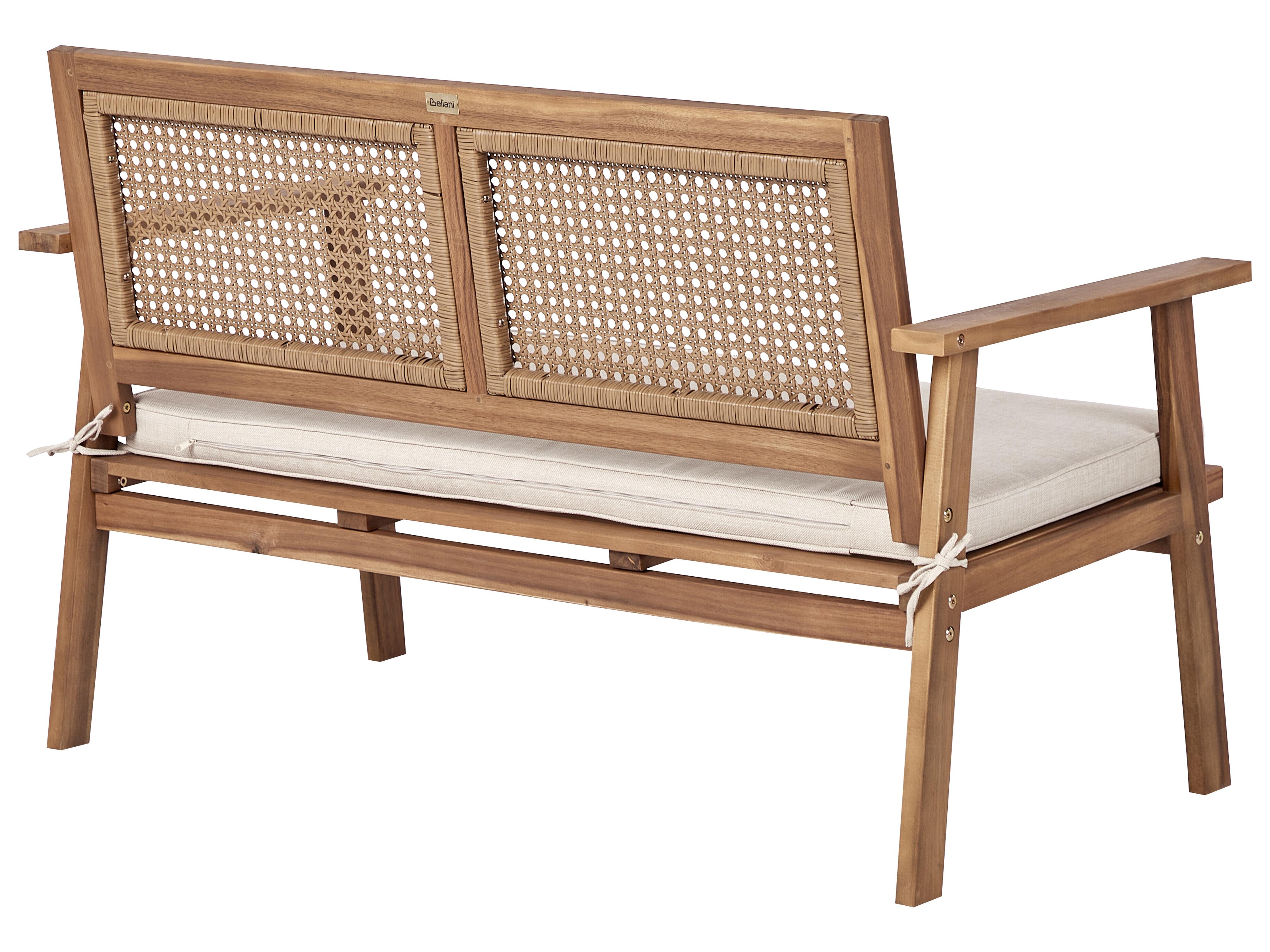 Loungeset met tafel 4-zits ARENELLA Gecertificeerd acaciahout Lichtbeige