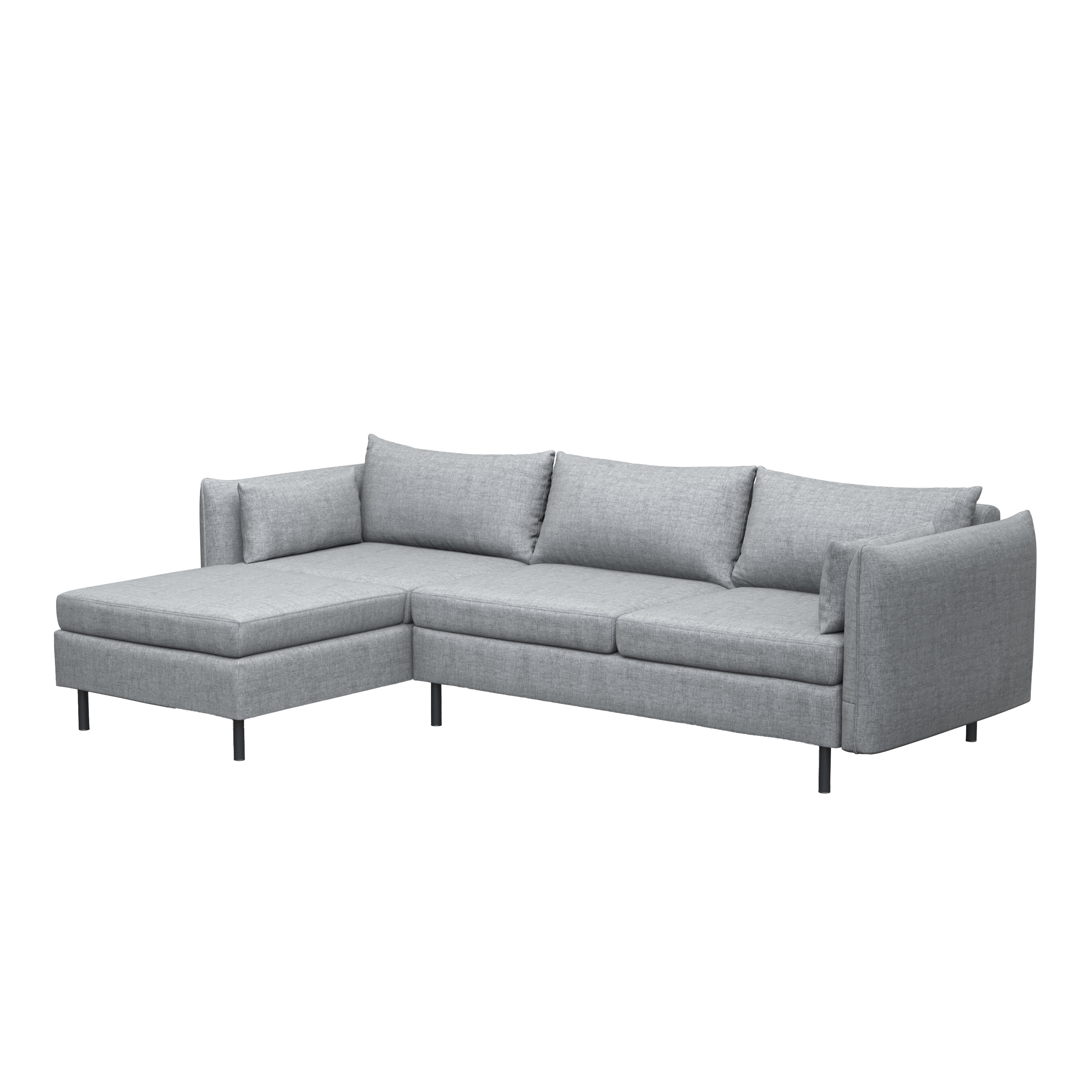 Ecksofa AIDEN links grau