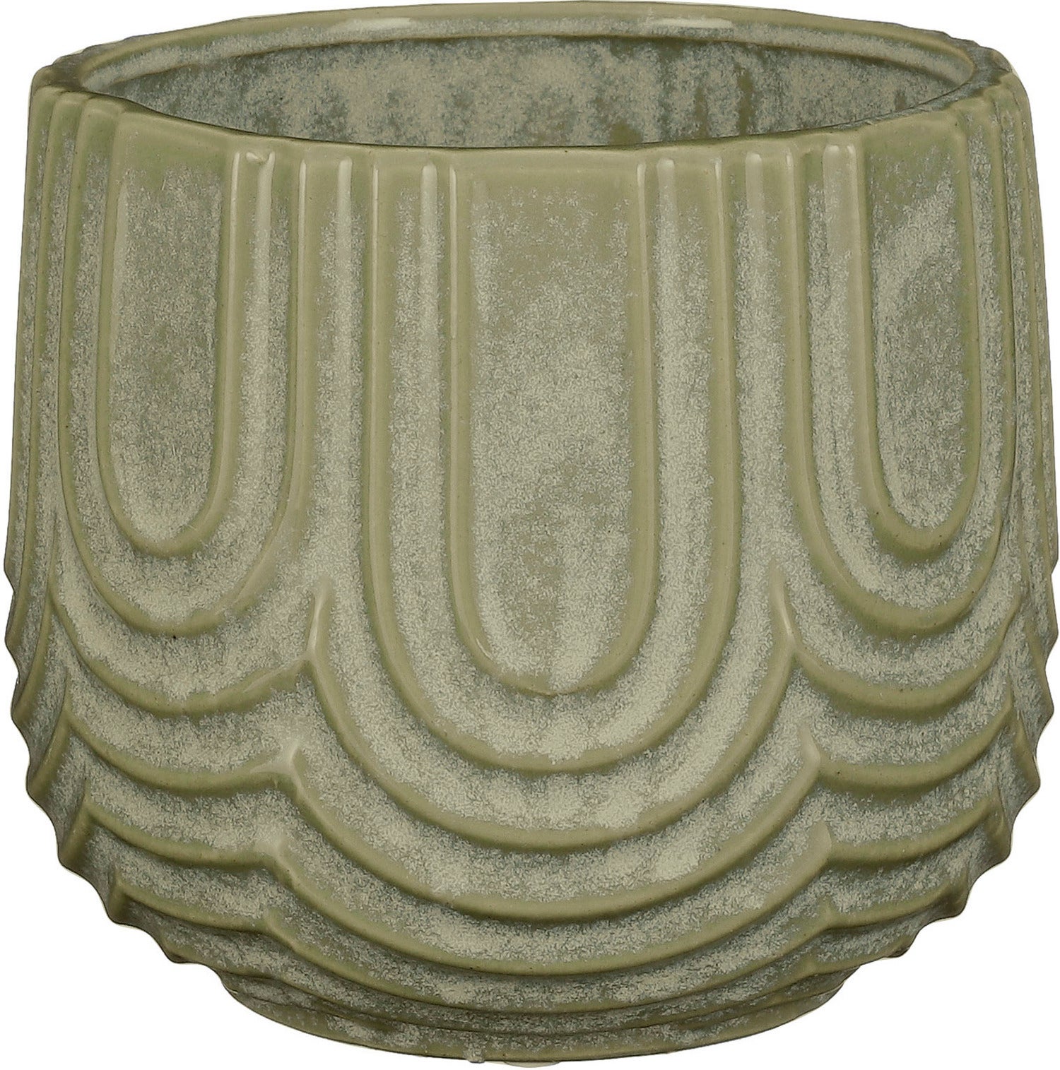 Mica Decorations bloempot Nila groen D 18 H 16 cm