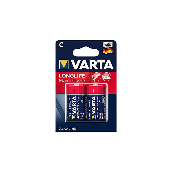 Pile alcaline C (LR14) Varta Long-life Max Power C, lot de 2