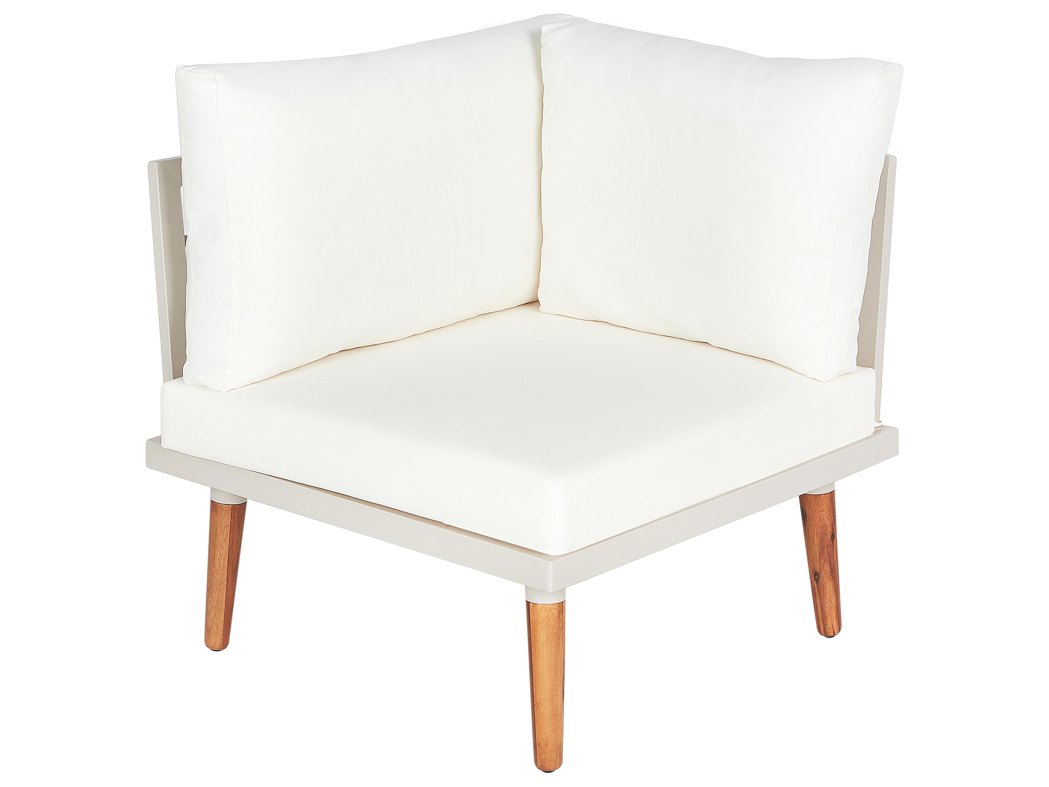 Tuin hoekloungeset met tafel 5-zits CORATO Acaciahout Gebroken wit