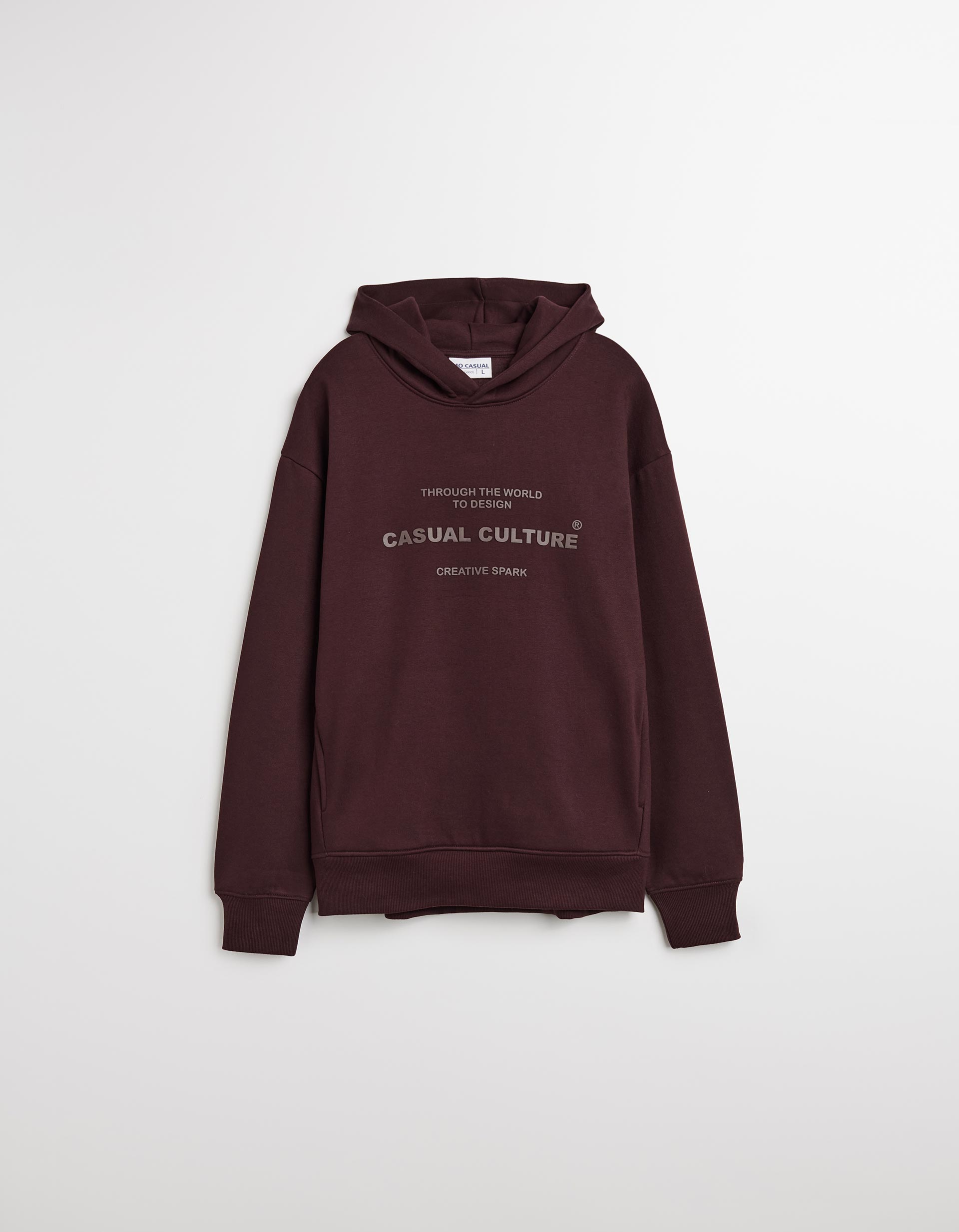 Sweatshirt Felpa com Capuz, Homem, Castanho Escuro