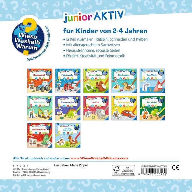 Wieso?Weshalb?Warum? - junior AKTIV - Auf dem Ponyhof - Malen, Basteln, Rätseln