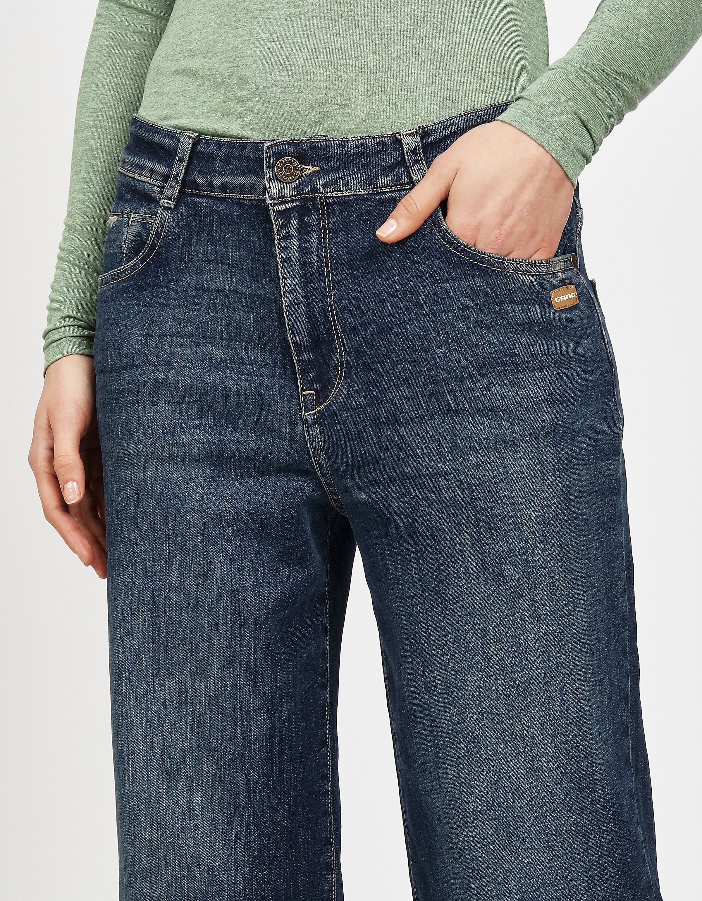 GANG Weite Jeans »94CAROL« in verkürzter Cropped Form