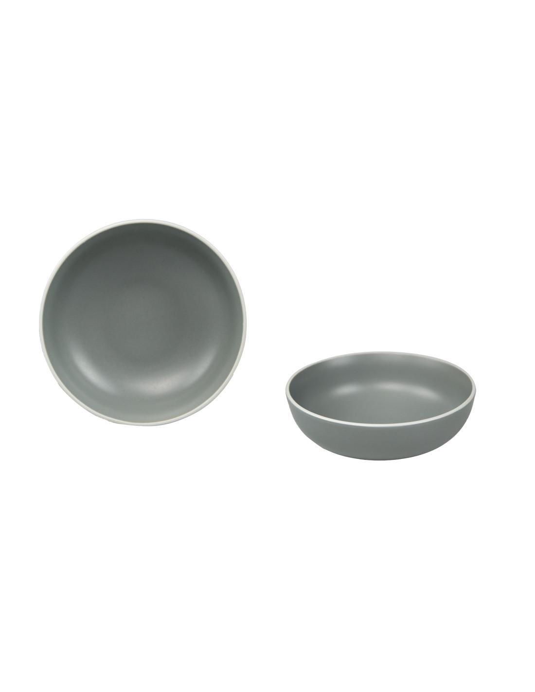 ASSIETTE CREUSE PASTEL 18CM GRIS GRES