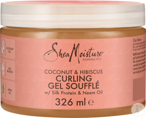 Shea Moisture Gel Bouclant À La Noix De Coco Et À L'Hibiscus Pot 326ml