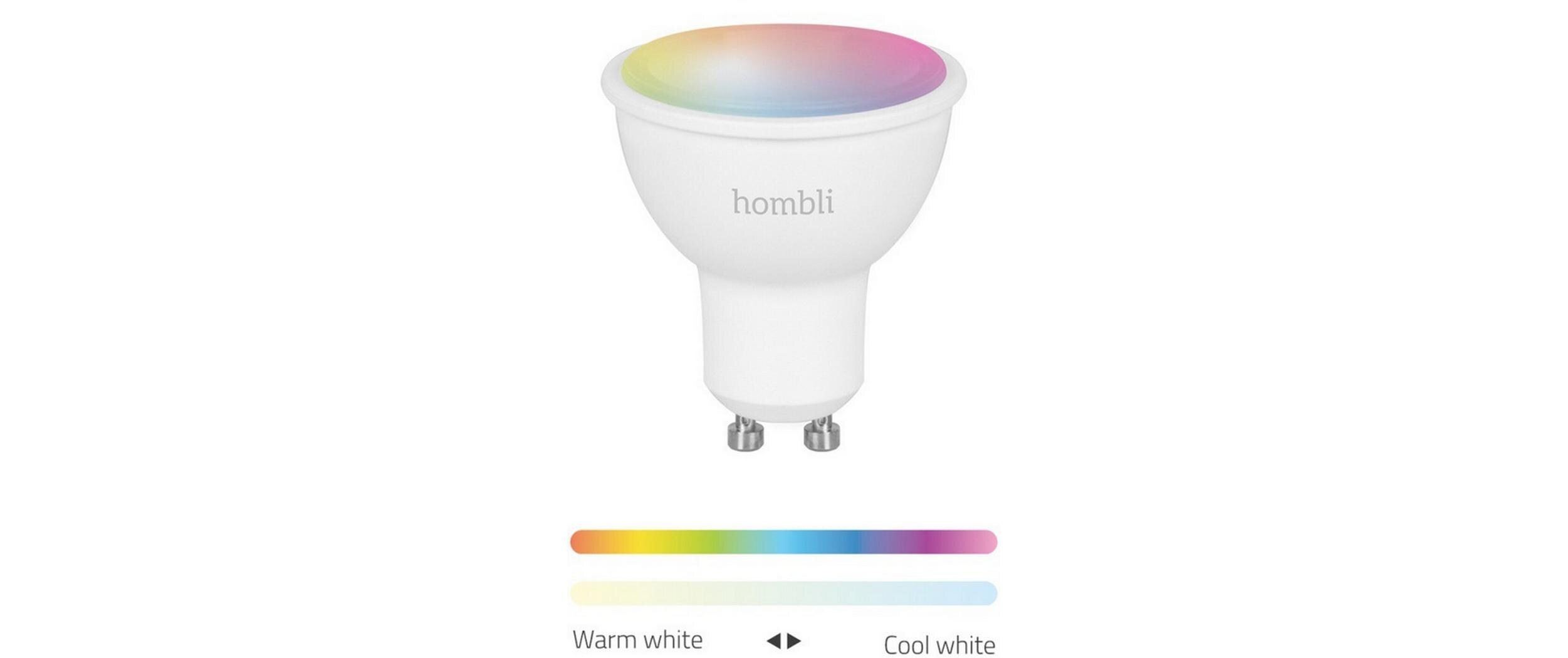 Leuchtmittel GU10 (4.5W) RGB + CCT 1+1 PackHombli Smart-Glühlampe