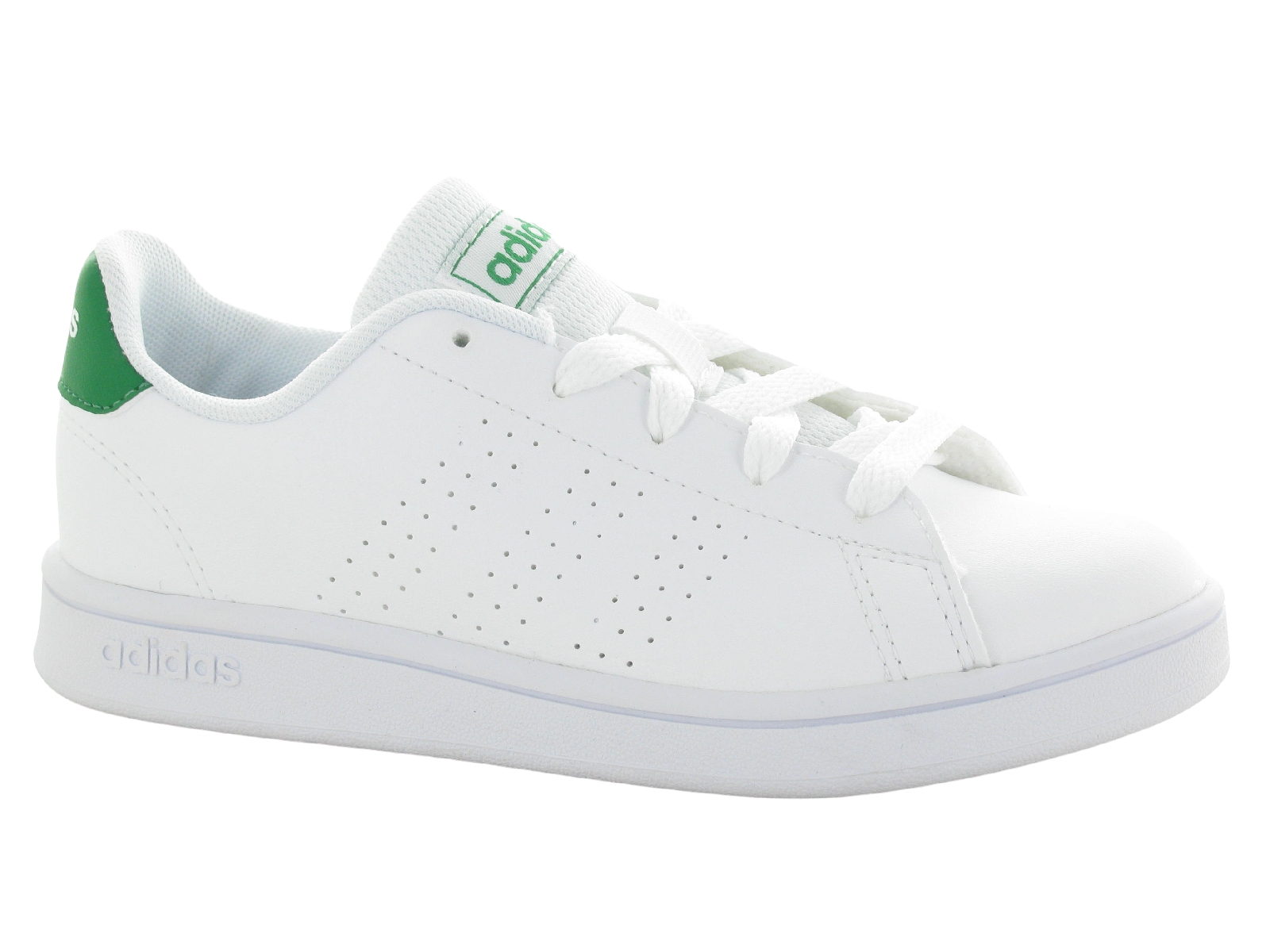 Adidas-ADVANTAGE K Synthétique Blanc Vert