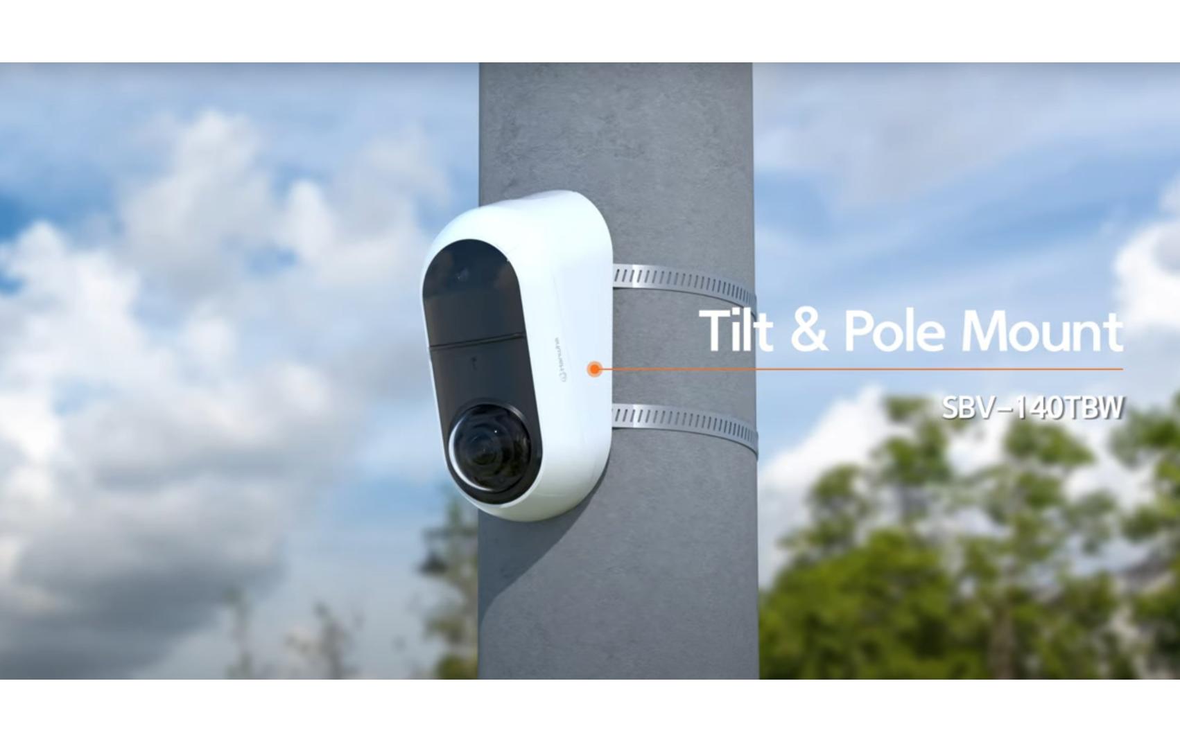 Kamerahalterung SBV-140 TBW Weiss 1 StückKipp-Wand-Masthalterung für Netzwerkkamera TNV-C8011RW