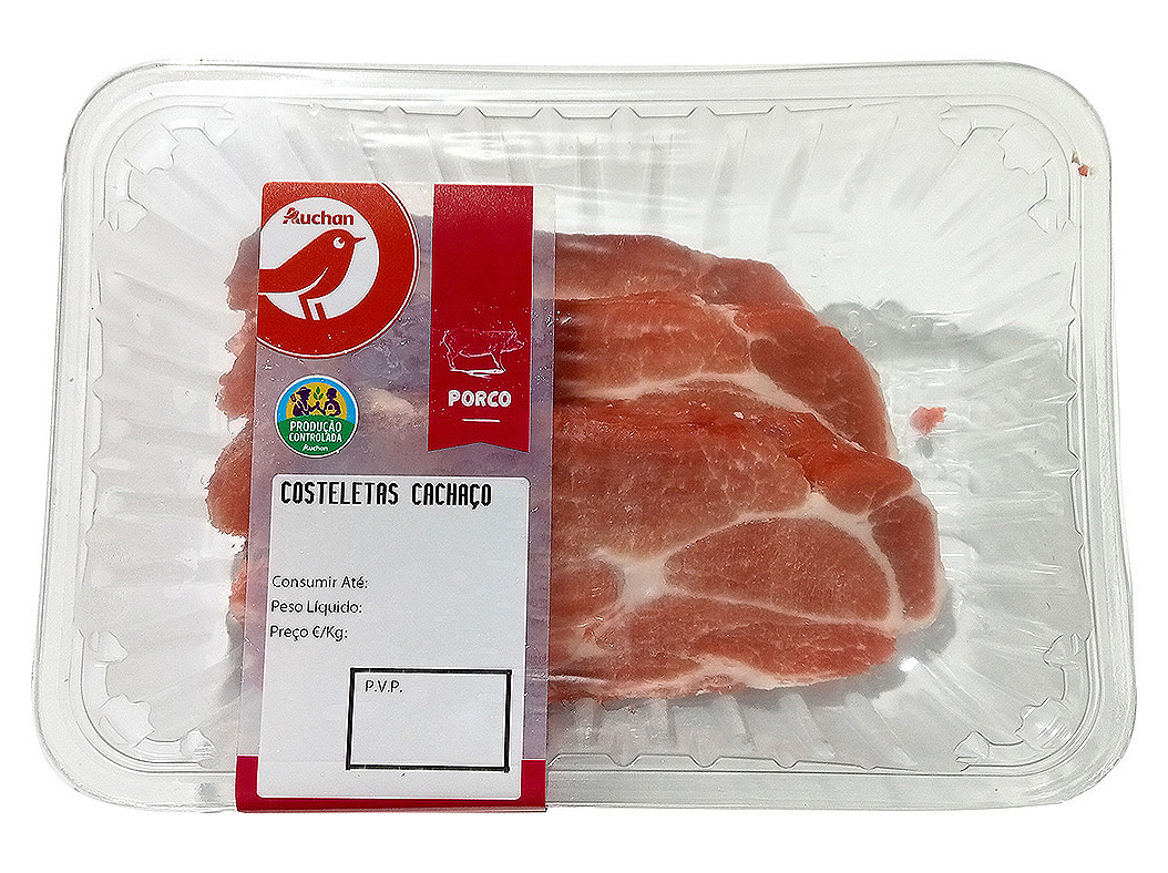 COSTELETA CACHAÇO PORCO AUCHAN CULTIVAMOS O BOM KG