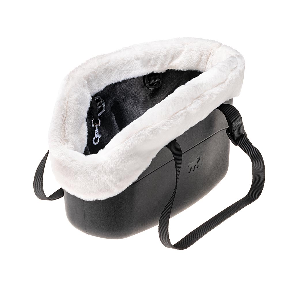 Ferplast sac de transport pour chiens with me winter, eva, caoutchouc souple plastifié, avec housse en fourrure écologique,
