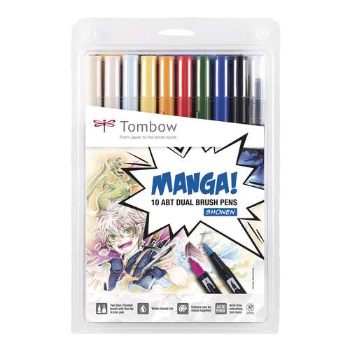 TOMBOW® ABT Dual Brush Pen Manga Set