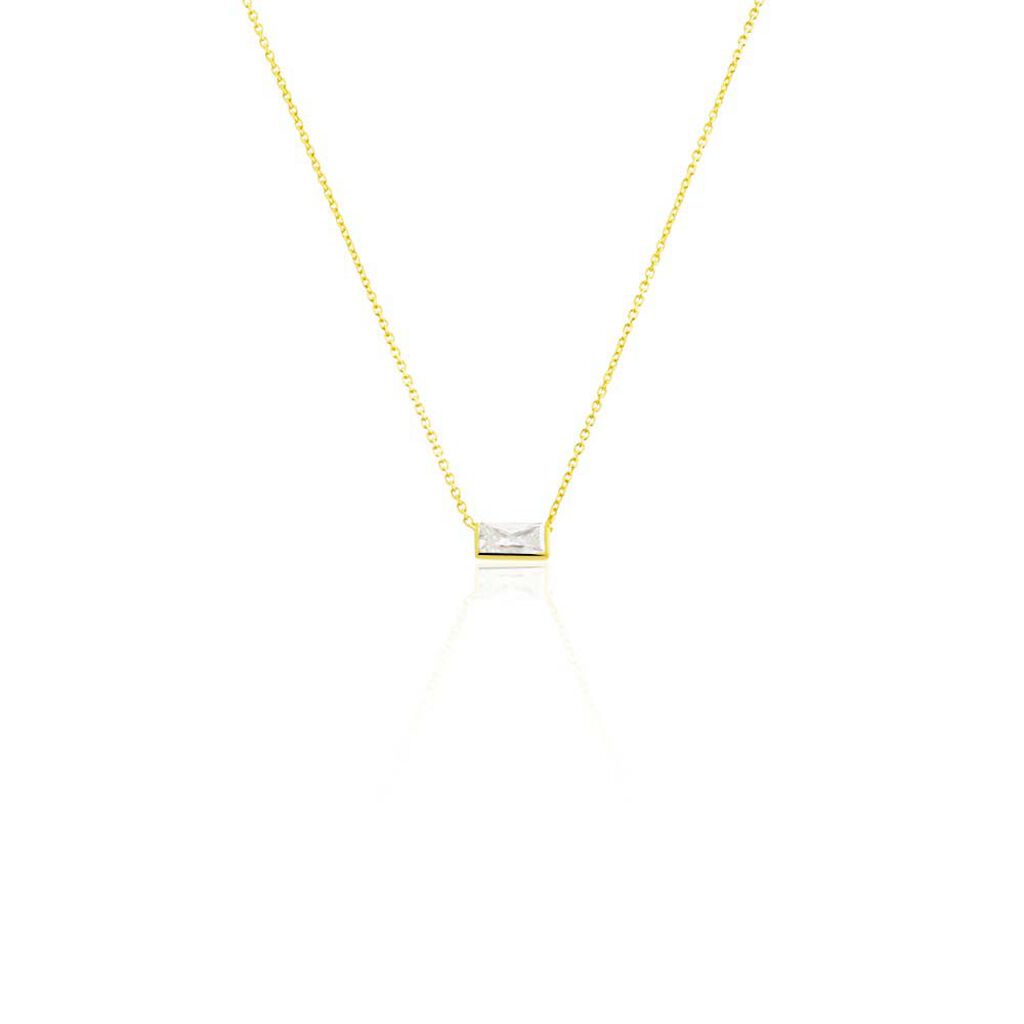 Collier Lawry Or Jaune Oxyde De Zirconium