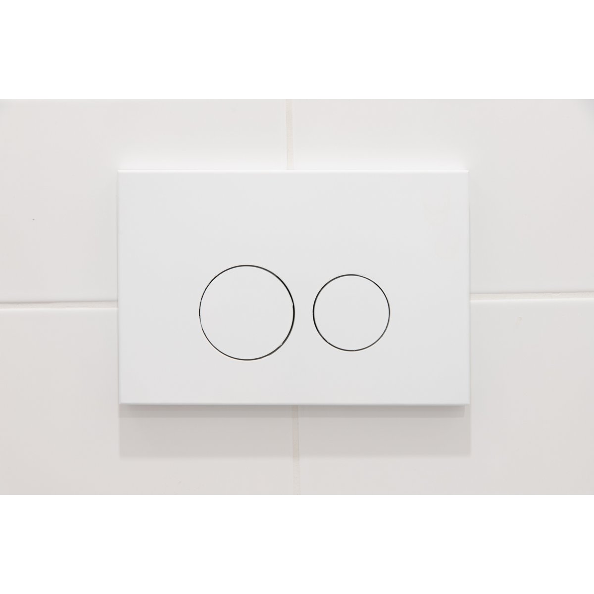 Qeramiq Push metalen drukplaat mat wit met ronde knoppen voor o.a. UP320 inbouwreservoir