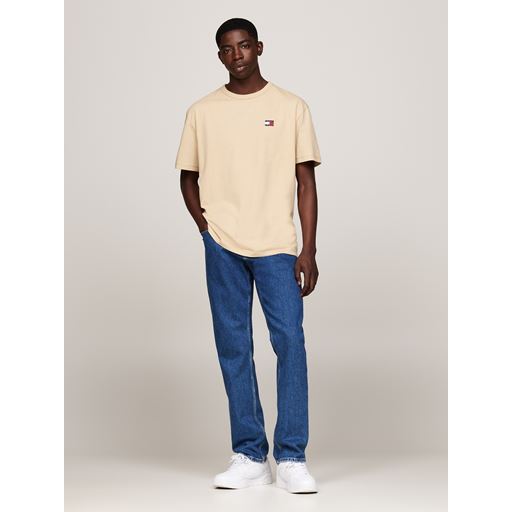 Tommy Jeans Badge Embroidery T-shirt, Gentle Gold, M