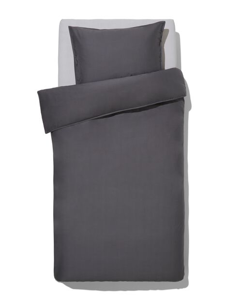 housse de couette percale 140x200/220 gris foncé