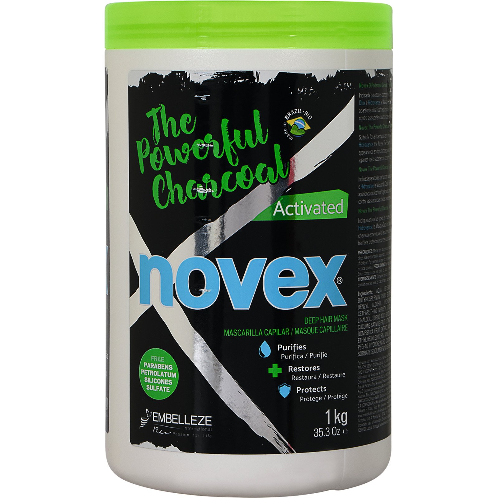 Novex Mask The Powerful Charcoal Deep Hair 1Kg
